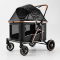 Spacious Pet Stroller for Medium-to-Large Dogs and Cats – Suitable for Multiple Pets – One-Button Folding