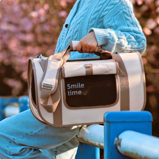 Smile Time Portable Lightweight Pet Carrier Backpack – High-Capacity Bag for Cats and Dogs