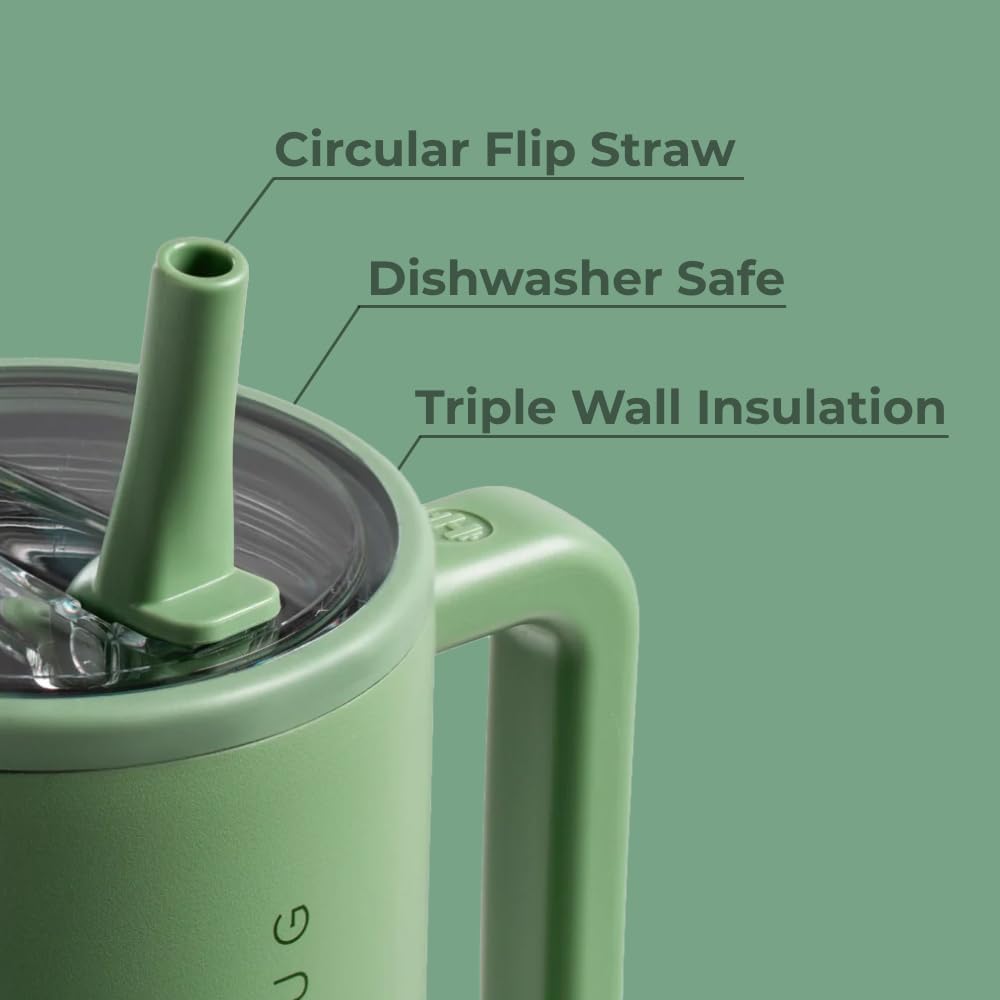 HydroJug Traveler 40oz, Insulated Tumbler with Handle & Straw, Lemon Lime