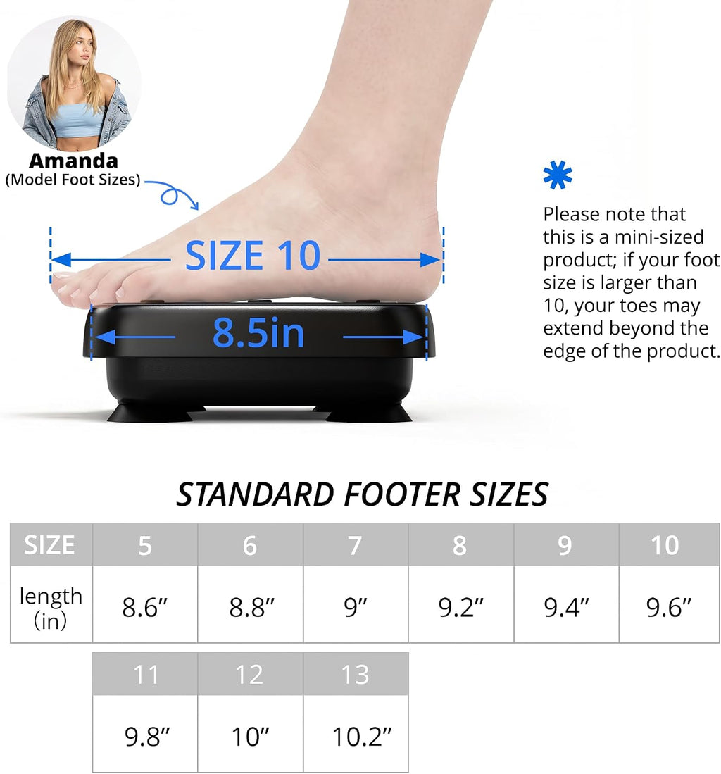 Mini Vibration Plate Machine, Leg Waist Workout Vibrating Plate Portable Quiet Percussion Massager for Legs, Waist, Back, Neck Vibration Massager,Buttocks Muscle Stiffness Relief