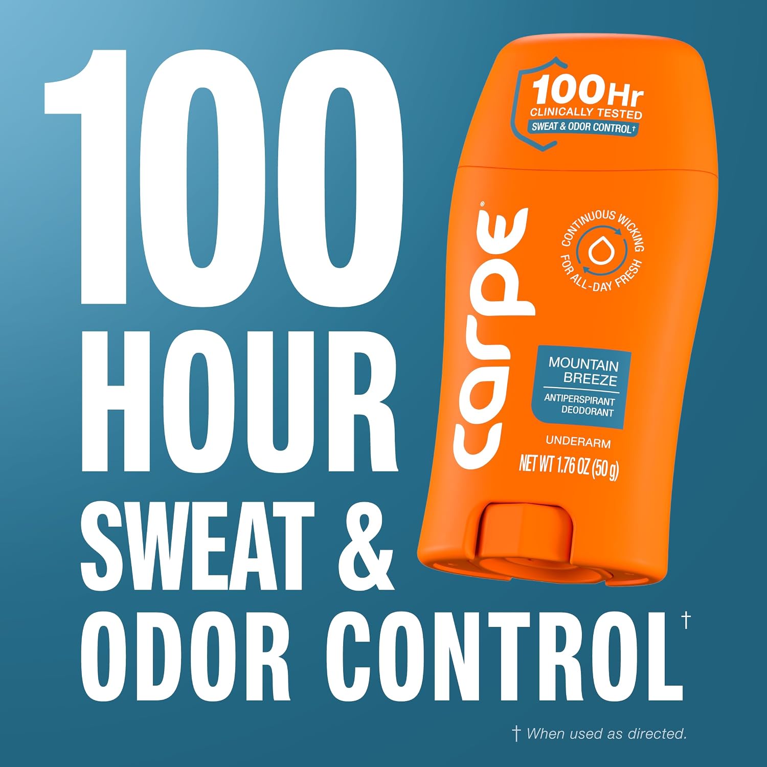 Carpe Underarm Antiperspirant Deodorant for Women and Men - Antiperspirant Deodorant for Stinky, Sweaty Armpits - 100 Hour Sweat & Odor Control - Clinical Strength - Eucalyptus - 2 Pack