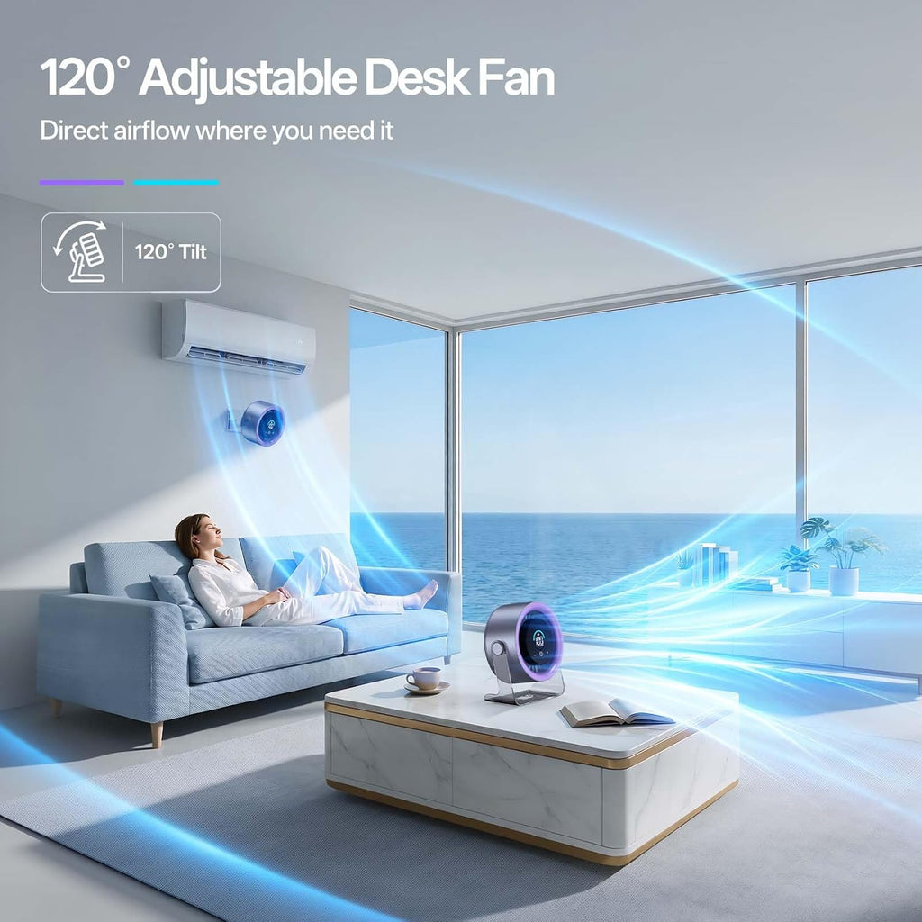 Cordless Wall Mounted Fan, Small Rechargeable Wall Fan for Bedroom and Kitchen, 100 Speeds Quiet Fan with Digital Display, 120° Tilt 2-in-1 Portable Desk Fan for Bunk Bed(White)