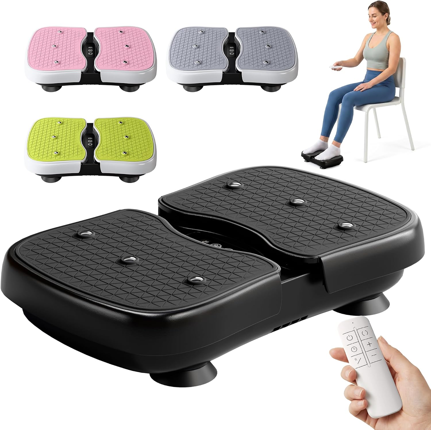 Mini Vibration Plate Machine, Leg Waist Workout Vibrating Plate Portable Quiet Percussion Massager for Legs, Waist, Back, Neck Vibration Massager,Buttocks Muscle Stiffness Relief