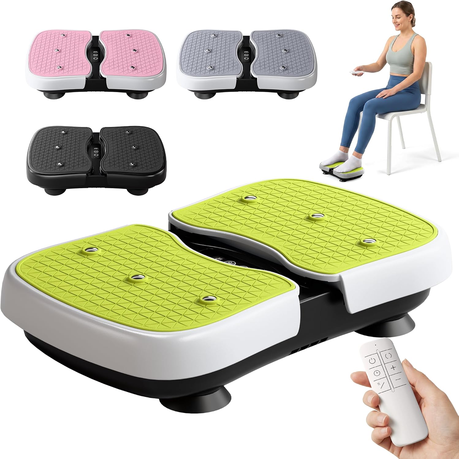 Mini Vibration Plate Machine, Leg Waist Workout Vibrating Plate Portable Quiet Percussion Massager for Legs, Waist, Back, Neck Vibration Massager,Buttocks Muscle Stiffness Relief