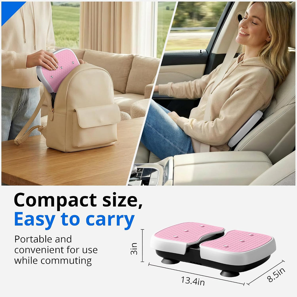 Mini Vibration Plate Machine, Leg Waist Workout Vibrating Plate Portable Quiet Percussion Massager for Legs, Waist, Back, Neck Vibration Massager,Buttocks Muscle Stiffness Relief