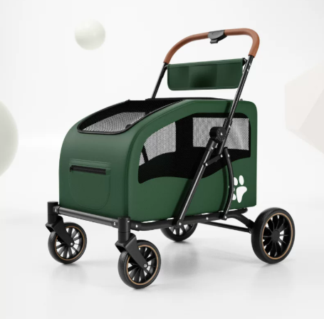 Foldable Pet Stroller for Medium to Large Dogs and Cats – Outdoor Pet Carriage