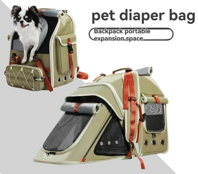 Portable Pet Travel Backpack – Large-Capacity Carrier for Small Dogs and Cats