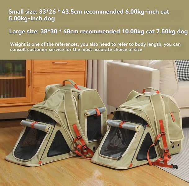 Portable Pet Travel Backpack – Large-Capacity Carrier for Small Dogs and Cats