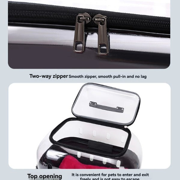 Portable High-Capacity Rolling Pet Carrier for Cats and Small Dogs