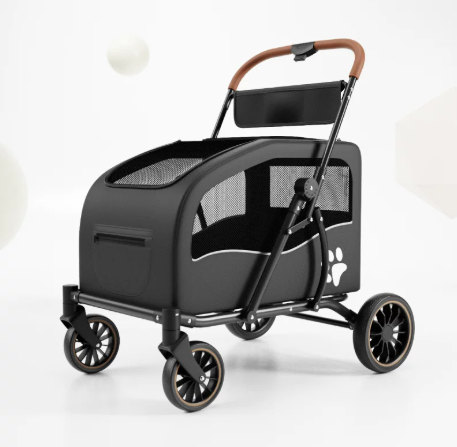 Foldable Pet Stroller for Medium to Large Dogs and Cats – Outdoor Pet Carriage